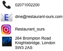 ours dining information NEW